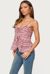 Tie-Front Ruffle Top